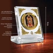 DIVINITI 24K Gold Plated Religious Car Dashboard Frame | Premium God Idol Frame for Car, Home Mandir & Office Table | Spiritual Gift, Decorative Showpiece | Ram Lalla