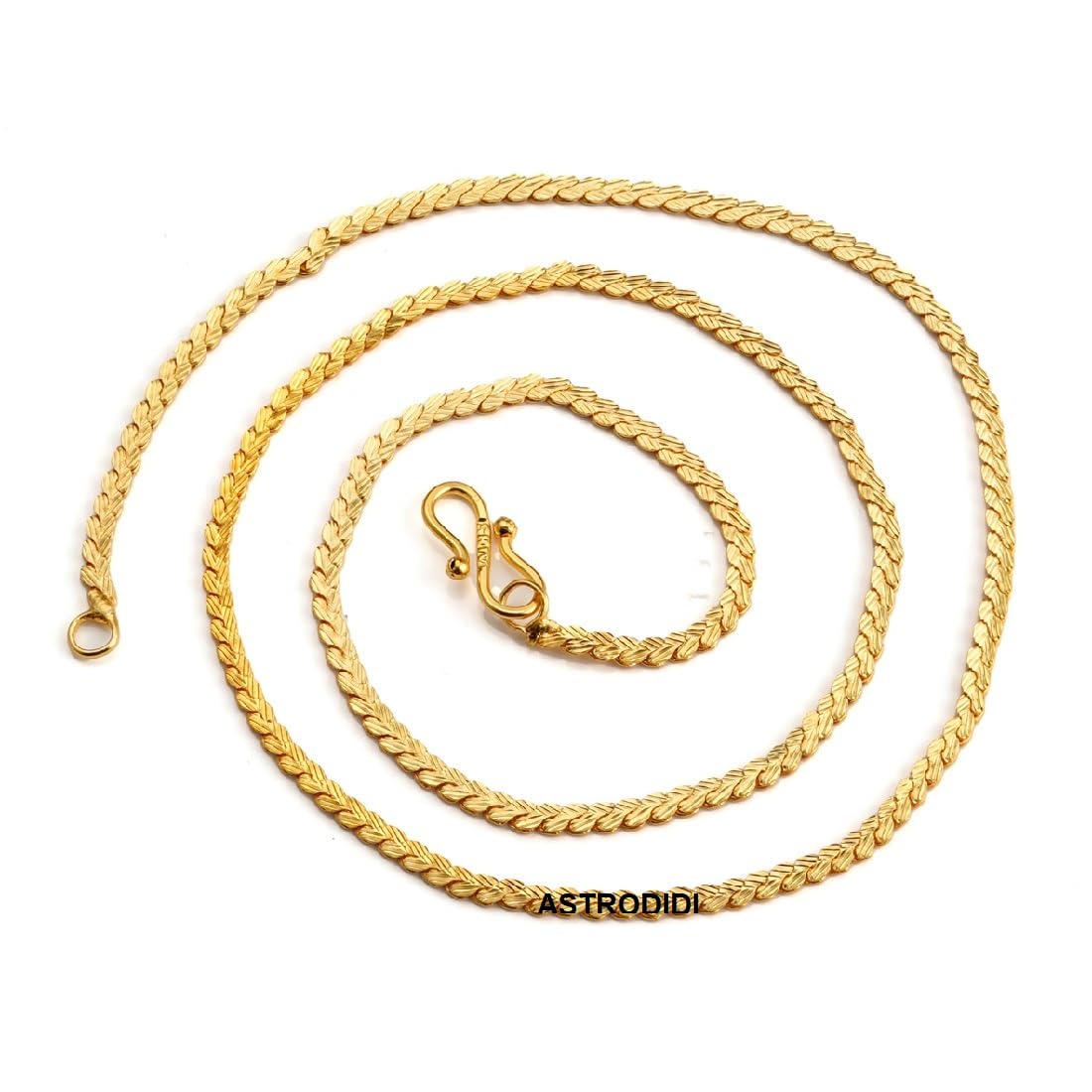 ASTRODIDI Gold Plated Chain | 24 Inch Stylish Light Weighted Golden Brass Neck Chain For Girls Women Men Boys (CHAIN-BALA-05)