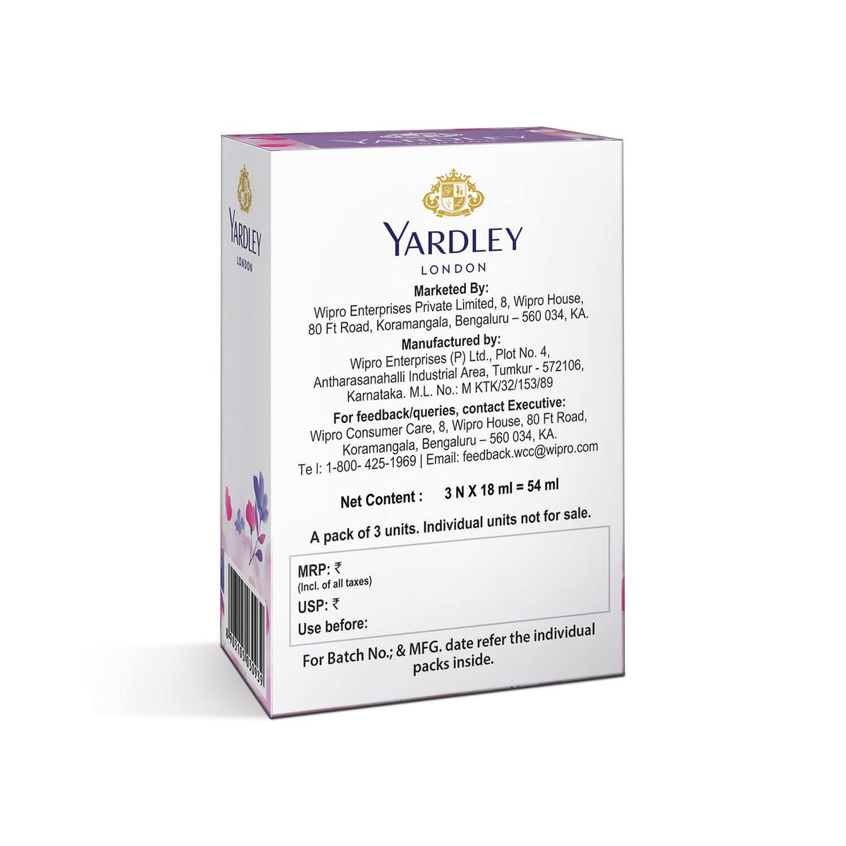 Yardley London Premium Compact Perfume Spray For Women| Autumn Bloom, Country Breeze, And Morning Dew Perfume Tripack| Floral Fragrance| 90% Naturally Derived 18Ml Each (Pack of 3)