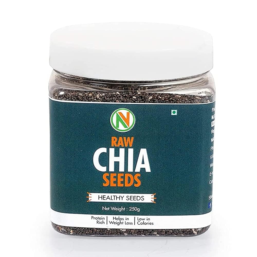 Nature Vit Raw Edible Seeds Combo,1.5 Kg|Boost Immunity With Healthy Chia,Pumpkin,Sunflower,Flax,Watermelon,Muskmelon|Each 250Gm [Jar Pack]