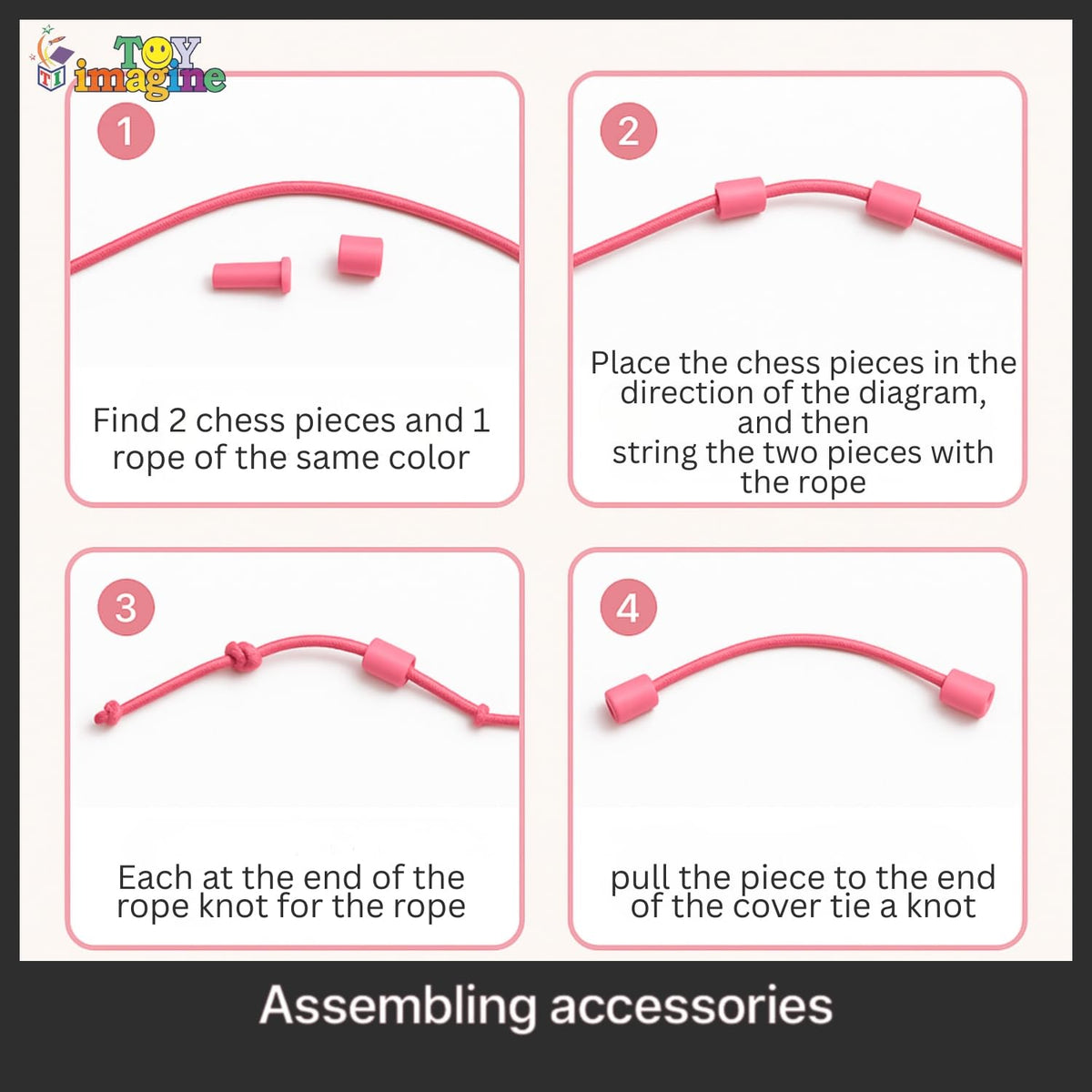 Toy Imagine Rope Logic Puzzle Game for Kids & Adults, Strategy Brain Teaser