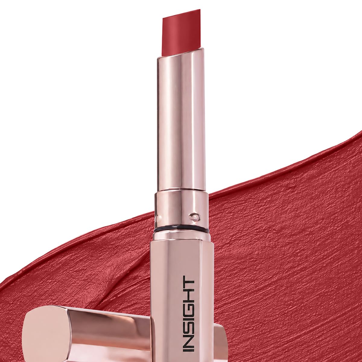 INSIGHT Mousse Matte Lipstick - Cranberry Crumble (4g) | Highly Pigmented | 12+ Hrs Long Stay | Lightweight Velvet Texture | Hydrating Formula with Ceramides & Argan Oil | Waterproof & Transferproof
