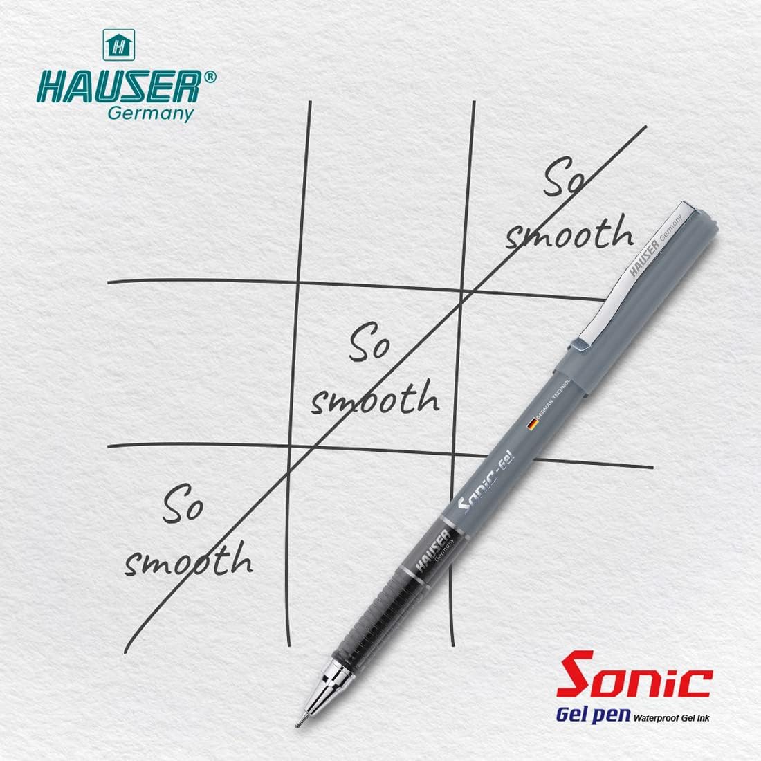 Hauser Sonic Gel Pen Black Pack of 40