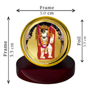 DIVINITI 24K Gold Plated Religious Car Dashboard Frame | Premium God Idol Frame for Car, Home Mandir & Office Table | Spiritual Gift, Decorative Showpiece | Mehndipur Balaji