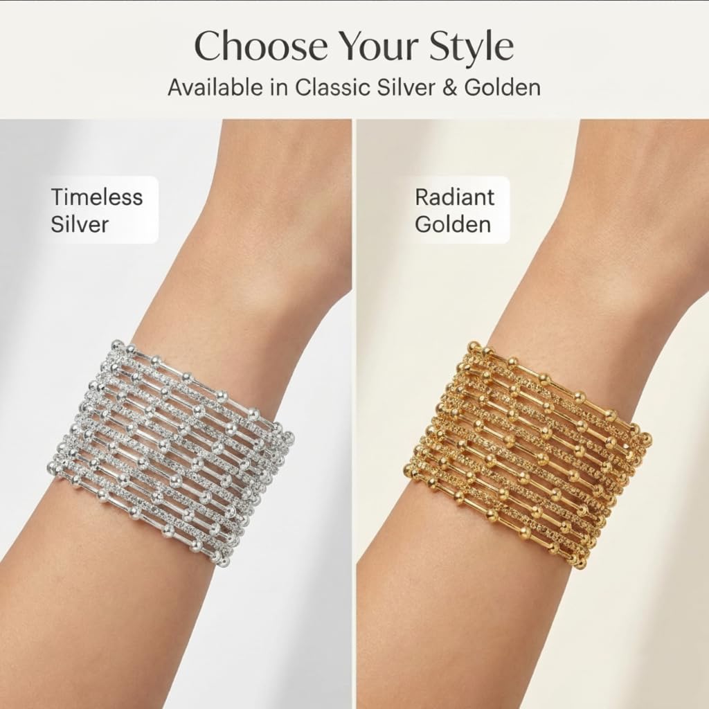 NMII Stylish Glossy Bangle & Bracelet Set for Women & Girls