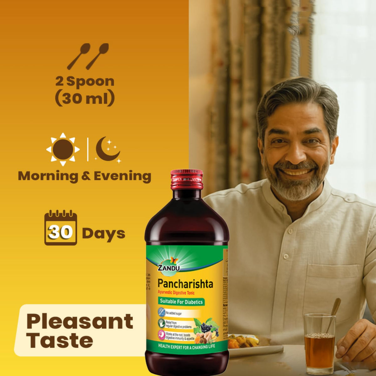Zandu Pancharishta Ayurvedic Digestive Tonic | Suitable for Diabetics | 650ML | Relief from Regular Gas, Bloating, Acidity & Indigestion From the Root