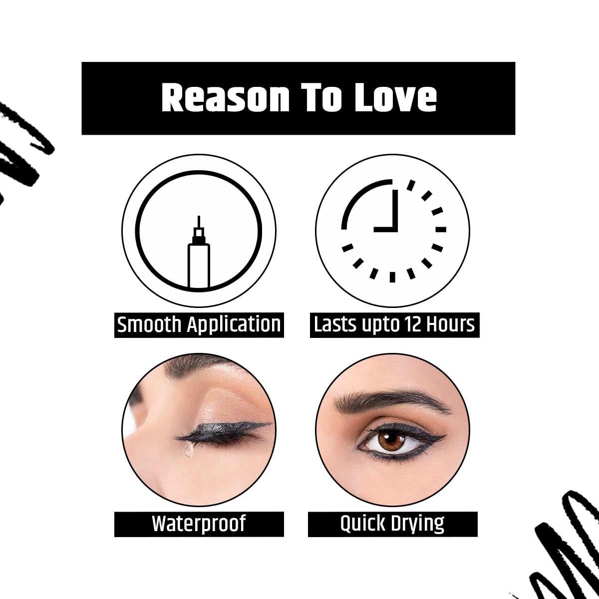 INSIGHT Liner Express Eye Pen - Black|Matte Finish|Quick Drying|Waterproof - 1.5g