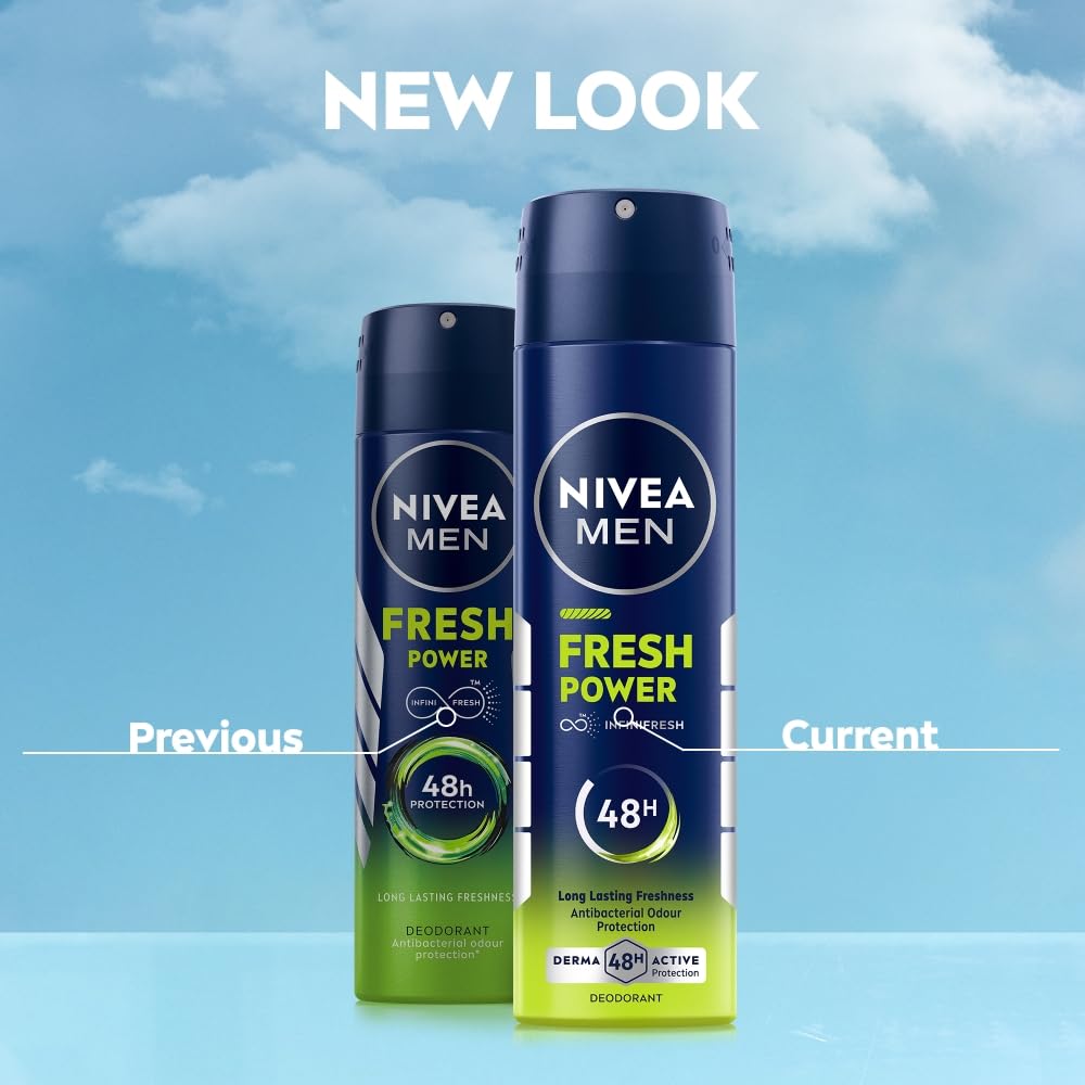 NIVEA Men Fresh Power Deodorant Spray , 150Ml, Pack Of 1