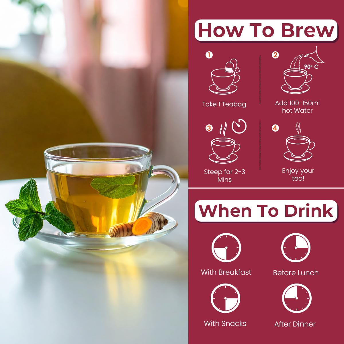 BLUE TEA - She Balance Tea - 30 Tea Bags - Plant Based | PCOS & PCOD RELIEF | Helps in Balancing Hormones - Reduces Facial Hair | Caffeine Free - Herbal Tea | Ziplock Pack