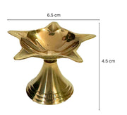 DSH Decorative Brass Diya with Stand Akhand Diya for Puja Room, Home, Office, Festive Decor and Gift for Diwali.