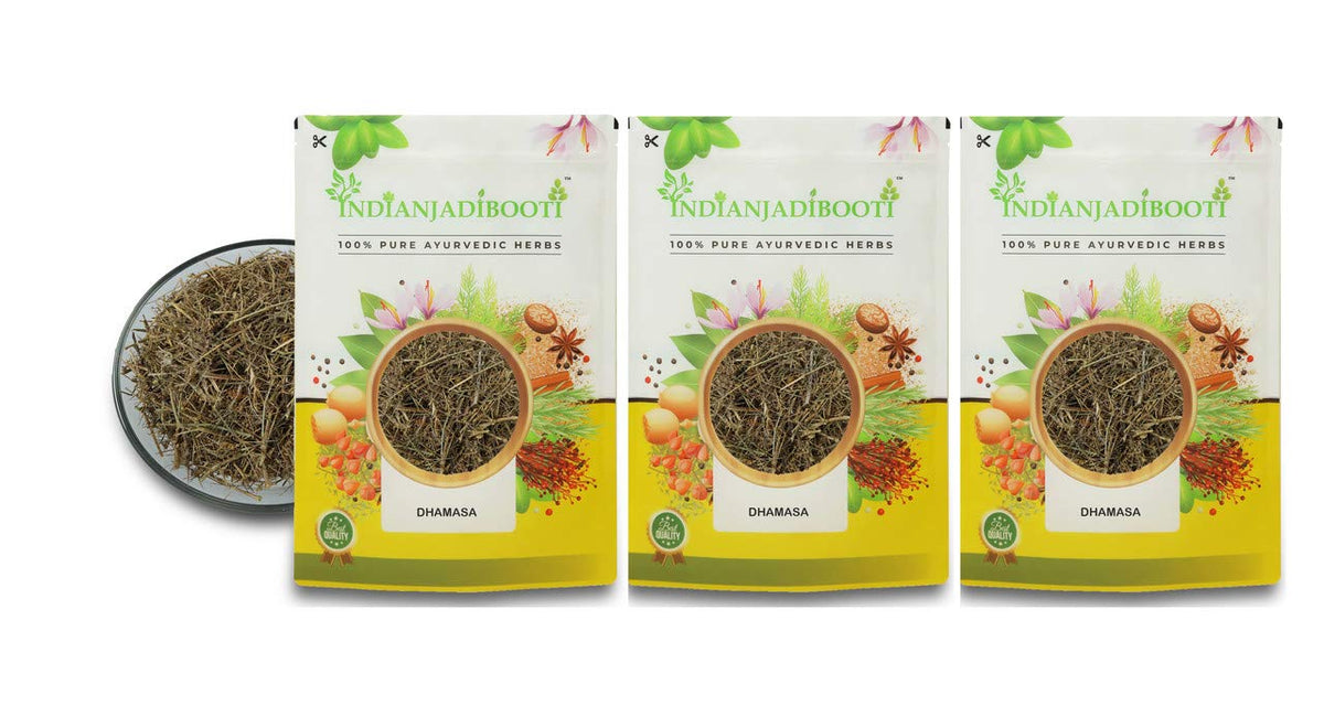 IndianJadiBooti Dhamasa (Fagonia Cretica) | 3 Pack of 900g (Total=2.7kg) | Damasha Panchang/Sachhi Buti | Whole Plant Dried Herb (with Thorns) | Traditional Cooling & Purifying Tonic (Rakta Shodhak)