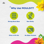 Fevicryl Mould It Clay 900 g | Clay Set for Modelling and Sculpting | Quick Air Dry Clay for Art and Craft | Create Murals, 3D Art, Sculptures & Home Decor | Gift for Artists, Students, Children