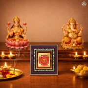 DIVINITI 24K Gold-Plated Kanakdhara Yantra Frame | Sacred Yantra for Wealth, Prosperity & Positivity | Home, Office & Pooja Room Decor | Premium Gift Box | 12 x 11 CM