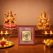 DIVINITI 24K Gold-Plated Durga Yantra Frame | Sacred Yantra for Protection, Strength & Positive Energy | Home, Office & Pooja Decor | Premium Gift Box | 12 x 11 CM