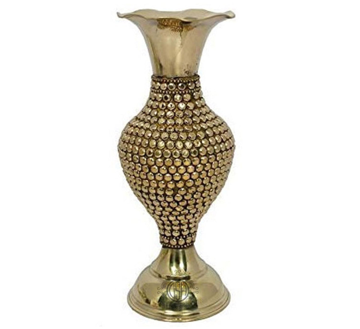DSH Brass Flower Vase for Drawing Room and Bed Room Decoration Centerpiece for Table Flower Decorative showpiece (Large)