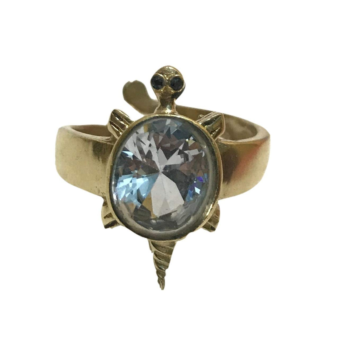 ASTRODIDI Brass Zircon Kachua Tortoise Meru Ring Adjustable For Men and Women (Multicolor)