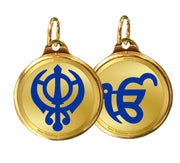 DIVINITI 24K Gold Plated Double-Sided Religious Pendant with Premium Gift Box, Spiritual Locket for Men & Women, Devotional Jewellery for Gifting & Everyday Wear | Khanda Sahib & Ek Onkar