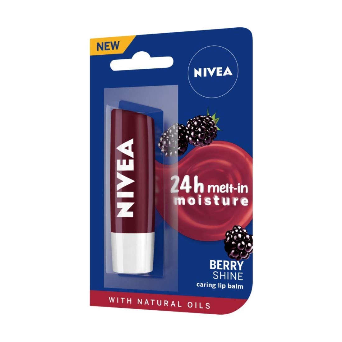 Nivea Body Lotion, Extra Whitening Cell Repair SPF 15, For All Skin Types, 400ml & Lip Balm, Fruity Blackberry Shine, 4.8g