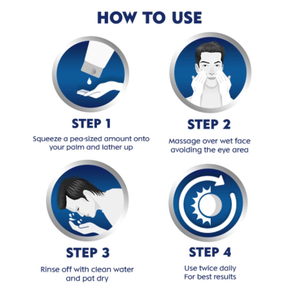 NIVEA Men Face Wash, Dark Spot Reduction, for Clean & Clear Skin with 10x Vitamin C Effect, 50 g