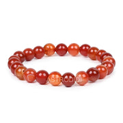 Astrodidi Natural Certified Red Sulemani Yamini Carnelian Hakik Stone Bracelet Help to Courage, Confidence, Emotional Stability, Focus and Clarity | Reiki Feng-Shui Healing Crystal Gemstone Bracelet for Men and Women