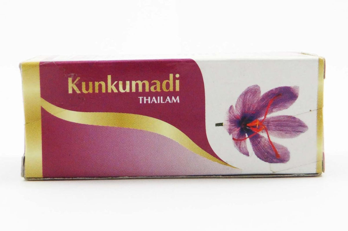 VAIDYARATNAM Ayurvedic Kunkumadi Thailam Face Massage Oil, Pink, 10 ml