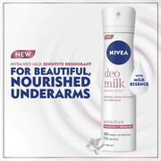 NIVEA Deodorant Spray For Women, Deo Milk Sensitive, 150 Ml