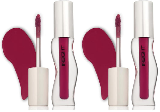 INSIGHT Hydra Creamy Lip Sheen - Royal Blood | Glossy Finish | 2 in 1 Lipstick + Gloss | Infused with Ceramides & Vitamin B5 | One Swipe Rich Color (2.5 g) (Pack of 2)