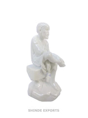 SHINDE EXPORTS Shirdi Saibaba Marble Idol for car Dashboard and Gifting (6 inches)