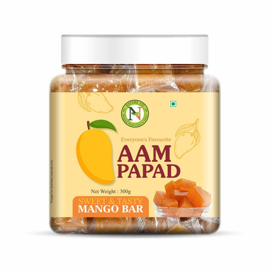 NatureVit Aam Papad, 300g | Mango Toffee | Mango Pulp Candy | Sweet & Tangy Snacks