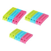 E-COSMOS® 18 Pcs Plastic Food Bag Clips, Multi-Size Snack Sealing Clips (Large, Medium, Small), Airtight Kitchen Pouch Sealer for Bread, Chips & Frozen Food - Multicolor
