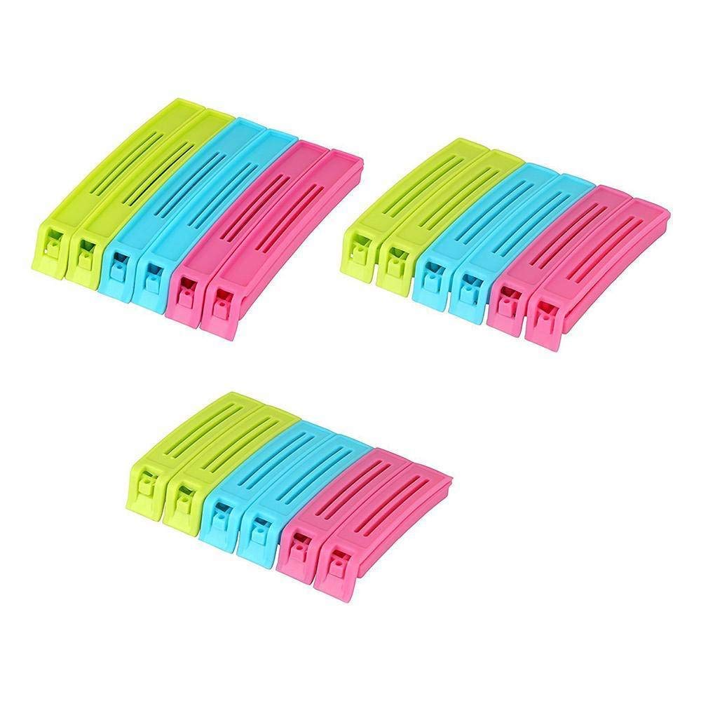 E-COSMOS® 18 Pcs Plastic Food Bag Clips, Multi-Size Snack Sealing Clips (Large, Medium, Small), Airtight Kitchen Pouch Sealer for Bread, Chips & Frozen Food - Multicolor