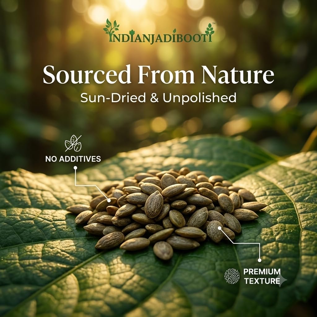 IndianJadiBooti Indrayan Beej (Citrullus Colocynthis Seeds) | 100g | Raw Tumba/Hanzal Seeds | Traditional Ingredient for Hair Oil & Massage Blends (Cleaned & Dried)