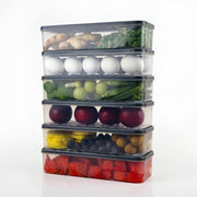 E-COSMOS® 6 Pack Airtight Kitchen Storage Boxes - Durable & Space-Saving | Leak-Proof Plastic Containers, Stackable Pantry Organizers,Space-Saving Kitchen Accessories (1200ml) (Pack Of 6)
