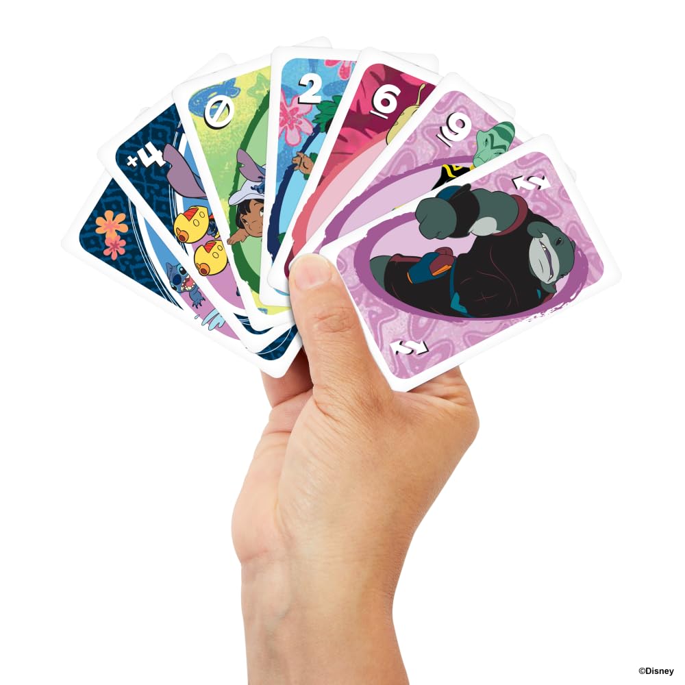 Mattel Games UNO Lilo & Stitch Card Game, Ages 7+, 2-10 Players