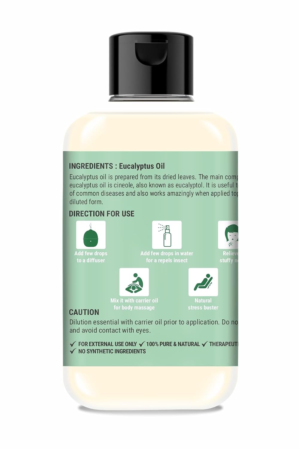 Holy Natural Eucalyptus Essential Oil 300Ml|Nilgiri Oil|For Steam Inhalation,Aromatherapy,Relaxation,Skin Therapy