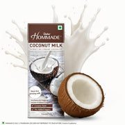 Dabur Hommade Coconut Milk : Made from the Extract of 2 Creamy Coconuts | Thick & Creamy Consistency | No Added Sugar | Thick First Pressing Milk | Hassle-Free, Ready to Use | Ideal for Curries, Desserts & Baking | 200ml single item