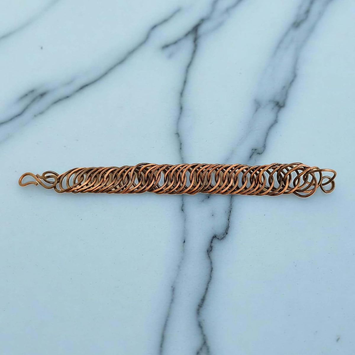 SHINDE EXPORTS Pure Copper Link Chain Bracelet Unisex S Hook 8.5 Inch