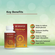 Vaidyaratnam Glycicept Tablets | Natural Support for Healthy Blood Sugar Levels | Regulates Glucose, Enhances Metabolism & Delays Sugar Absorption | Ayurvedic Nutraceutical | 60 Tablets