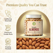 NatureVit California Almonds, 250g [Jar Pack] | High in Fiber | Badam Giri | Rich in Protein | Magnesium | Phosphorus and Dietary Fibre | Dry Fruits & Nuts | Value Pack