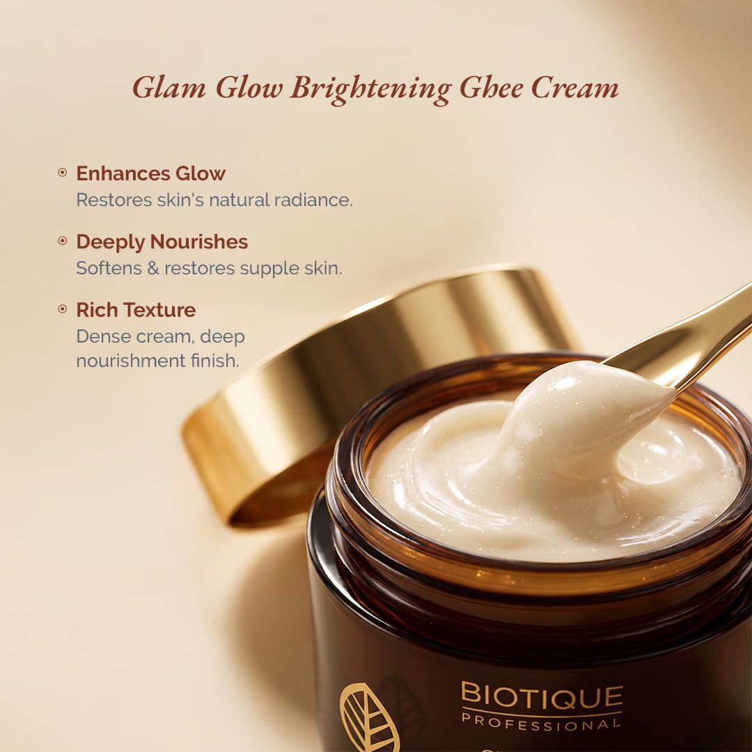 Biotique Professional Glam Glow Brightening Ghee Cream 50g