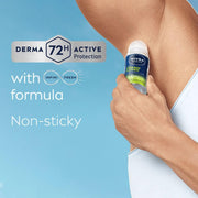 NIVEA Men Fresh Power Underarm Roll-On Deodorant|72 H Long Lasting Freshness|Fights Bacteria And Body Odour|Fresh Musk Fragrance|0% Alcohol|Dermatologically Approved & Paraben Free Formula|50Ml