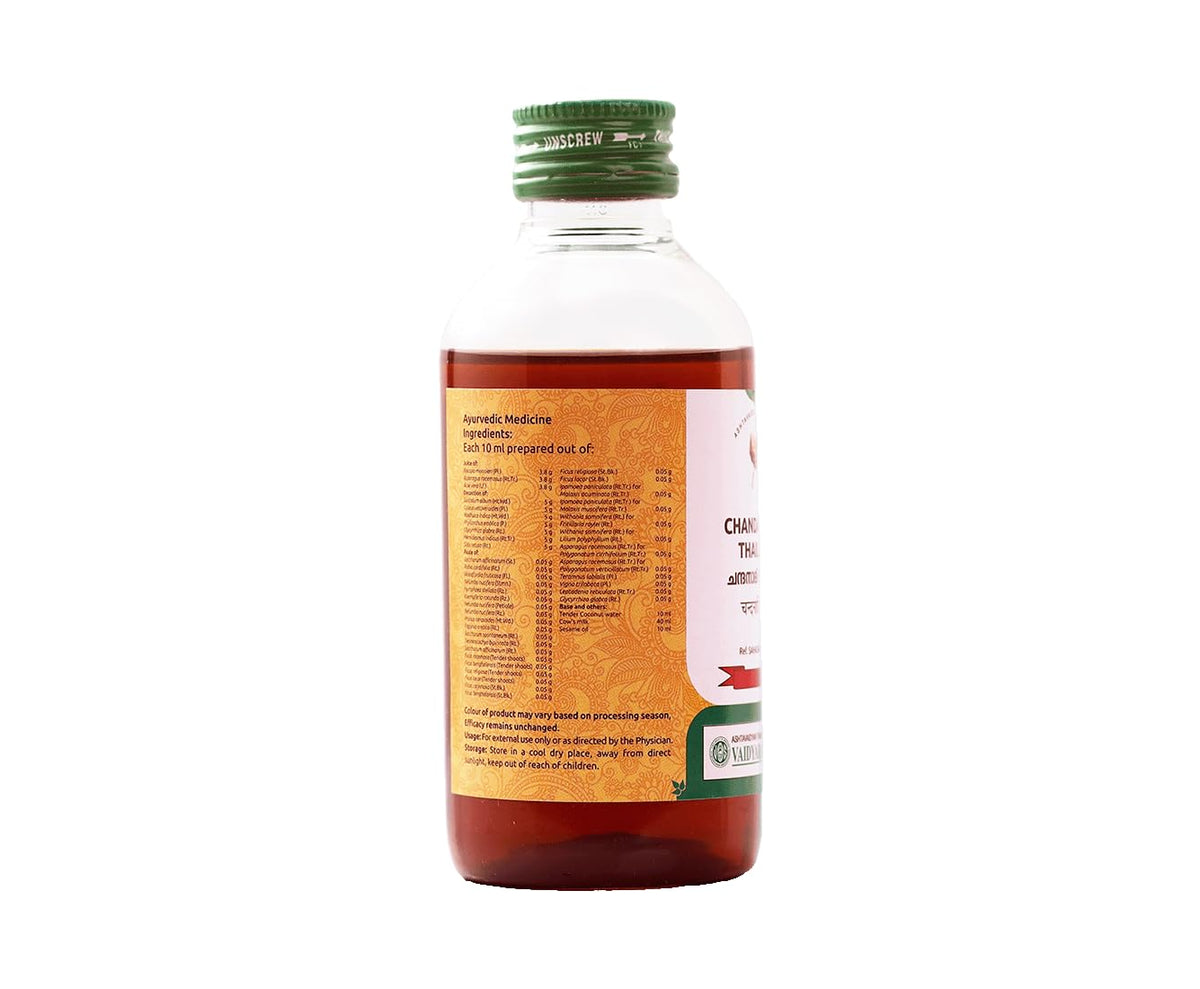 Vaidyaratnam Chandanadi Thailam 200 ml (Pack Of 1)| Ayurvedic Products | Ayurveda Products | Vaidyaratnam Products