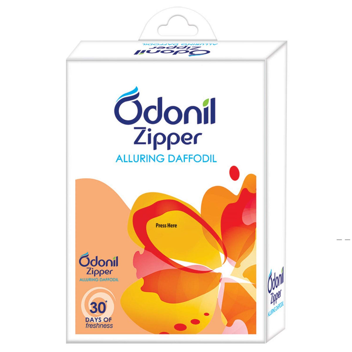 Odonil Bathroom Air Freshener Zipper - Alluring Daffodil - 10 G (Pack Of 6) Multicolor - Alluring Daffodil