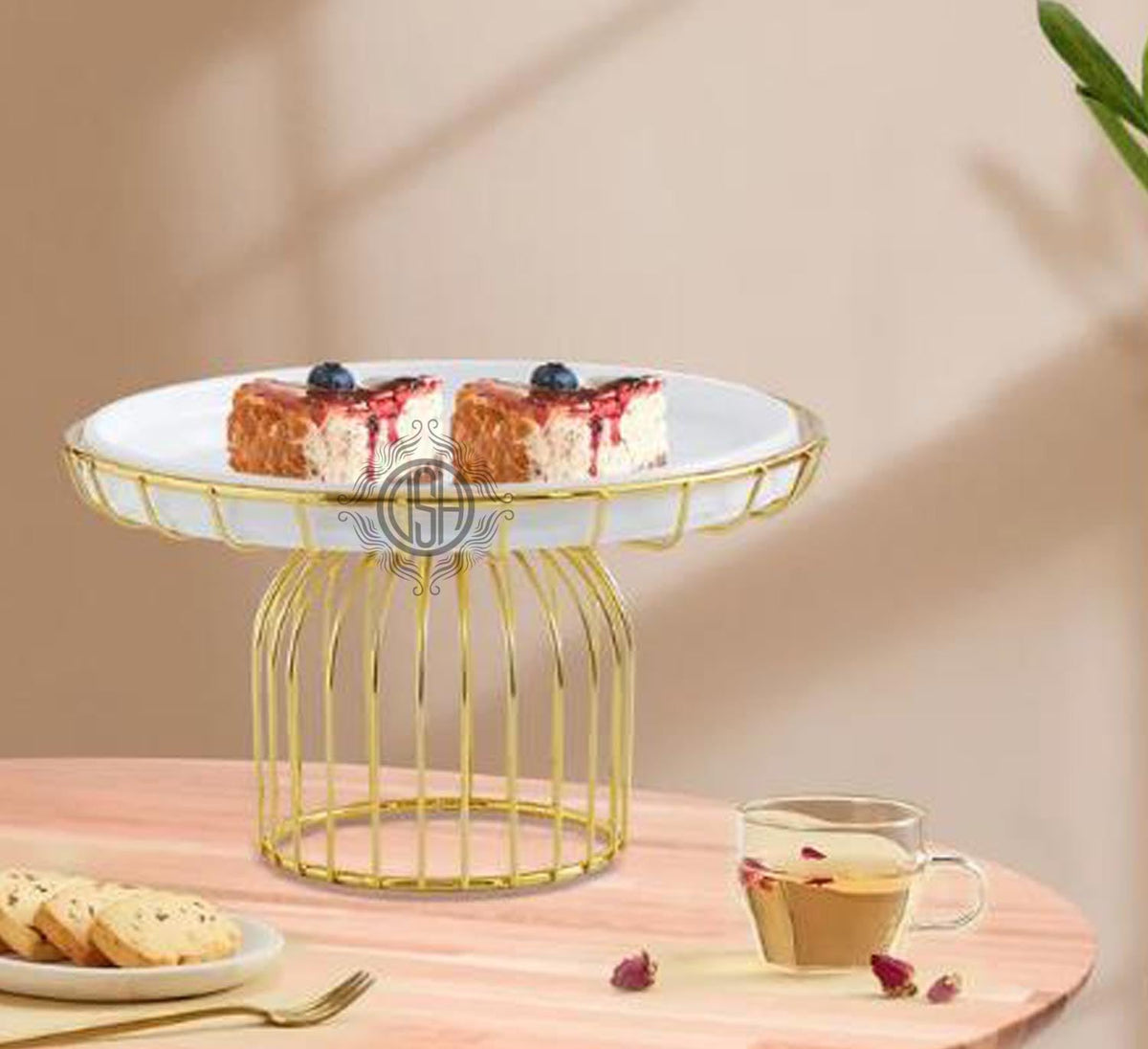 DSH Cake Stand for Cupcake Display Stand Multipurpose Round Dessert Stand for Birthday and Wedding Party. (White, Big)