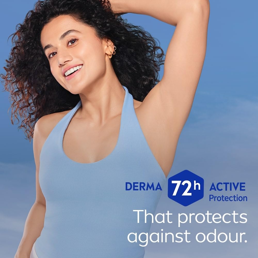 NIVEA Derma Control Defend Deodorant Spray | 0% Alcohol Deodorant | With Pure Hyaluron & Pro Vitamin B5 | Long Lasting with 72h Active Protection | For Underarm Care| Deodorant Spray for Women 150 ml
