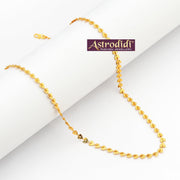 ASTRODIDI Gold Plated Chain | 24 Inch Stylish Light Weighted Golden Brass Neck Chain For Girls Women Men Boys (CHAIN-BALA-18)