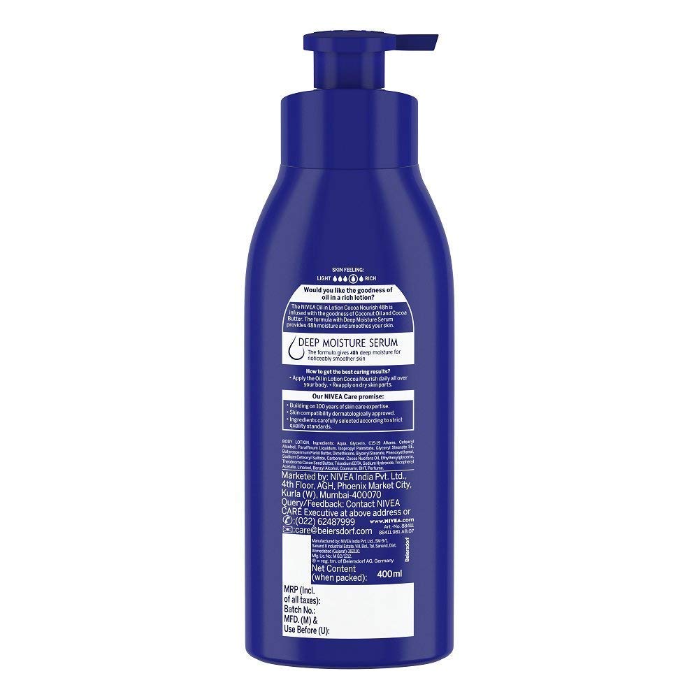 NIVEA Cocoa Nourish Body Lotion, 400ml