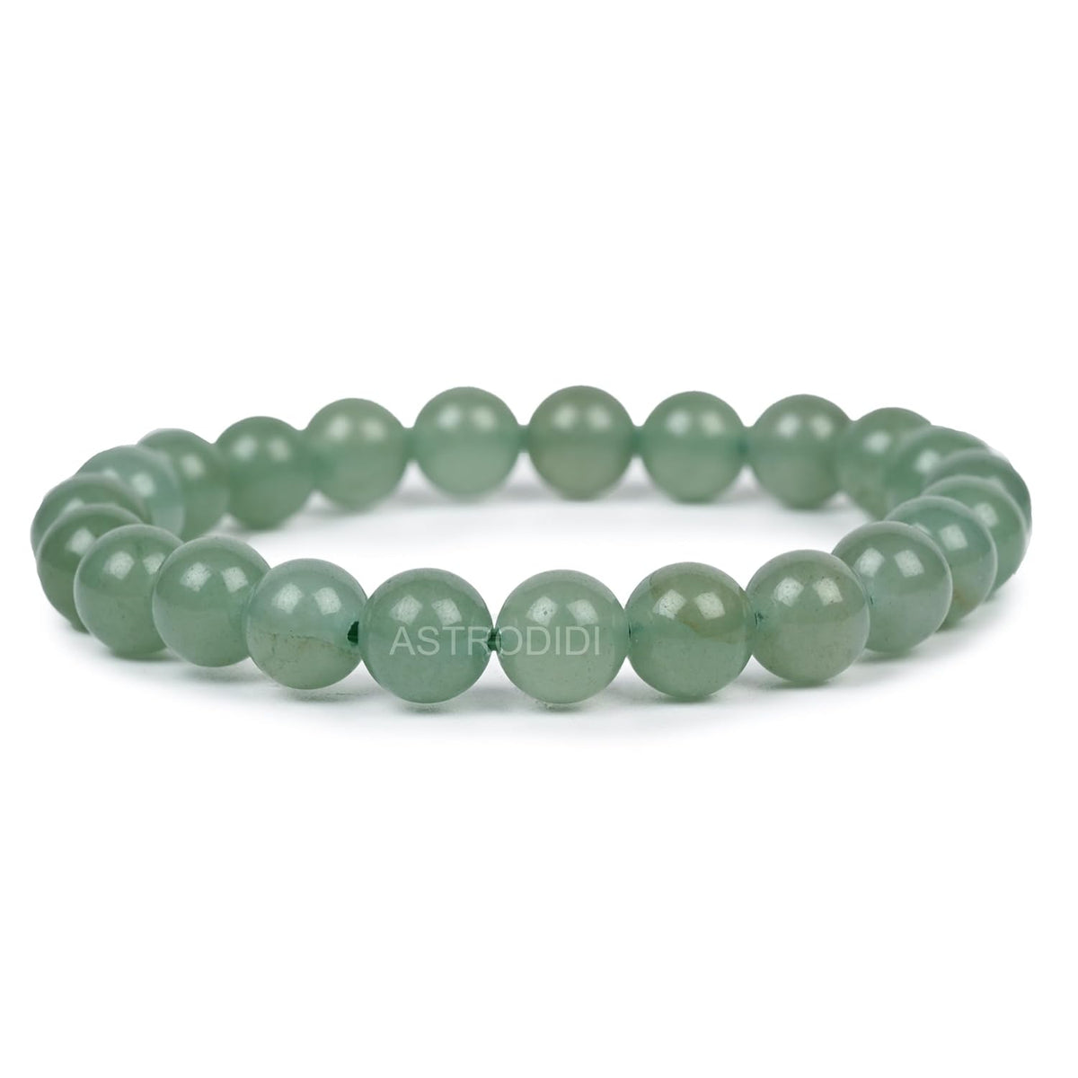 ASTRODIDI Natural Certified Green Aventurine Stone Bracelet for Help to Attract Luck, Abundance and Emotional Healing | Original Reiki Feng-Shui Healing Crystal Gemstone Bracelet for Men and Women