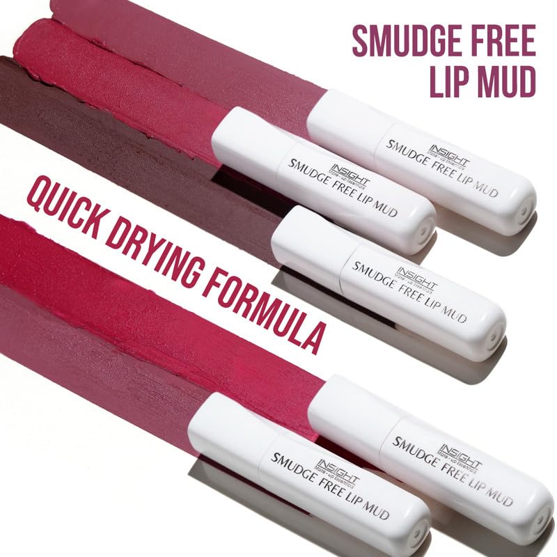 INSIGHT Smudge Free Lip Mud | Moisturizing Formula | Upto 12 Hrs Stay | Instant Matte Finish | Silky Smooth Texture (Misty) - 3.5g