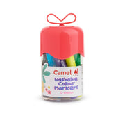 Camel Washable Colour Medium Tip Markers 12 Shades (lid Colour May Vary)